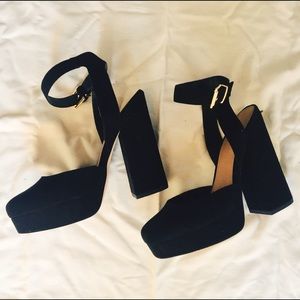 Black platform heels